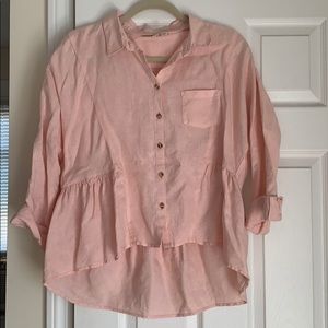 Pink linen top